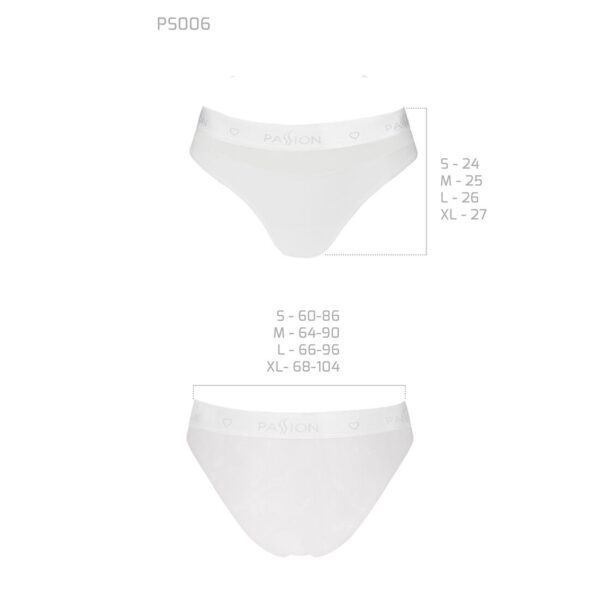 Трусики з прозорою вставкою Passion PS006 PANTIES XL, white - Зображення 5