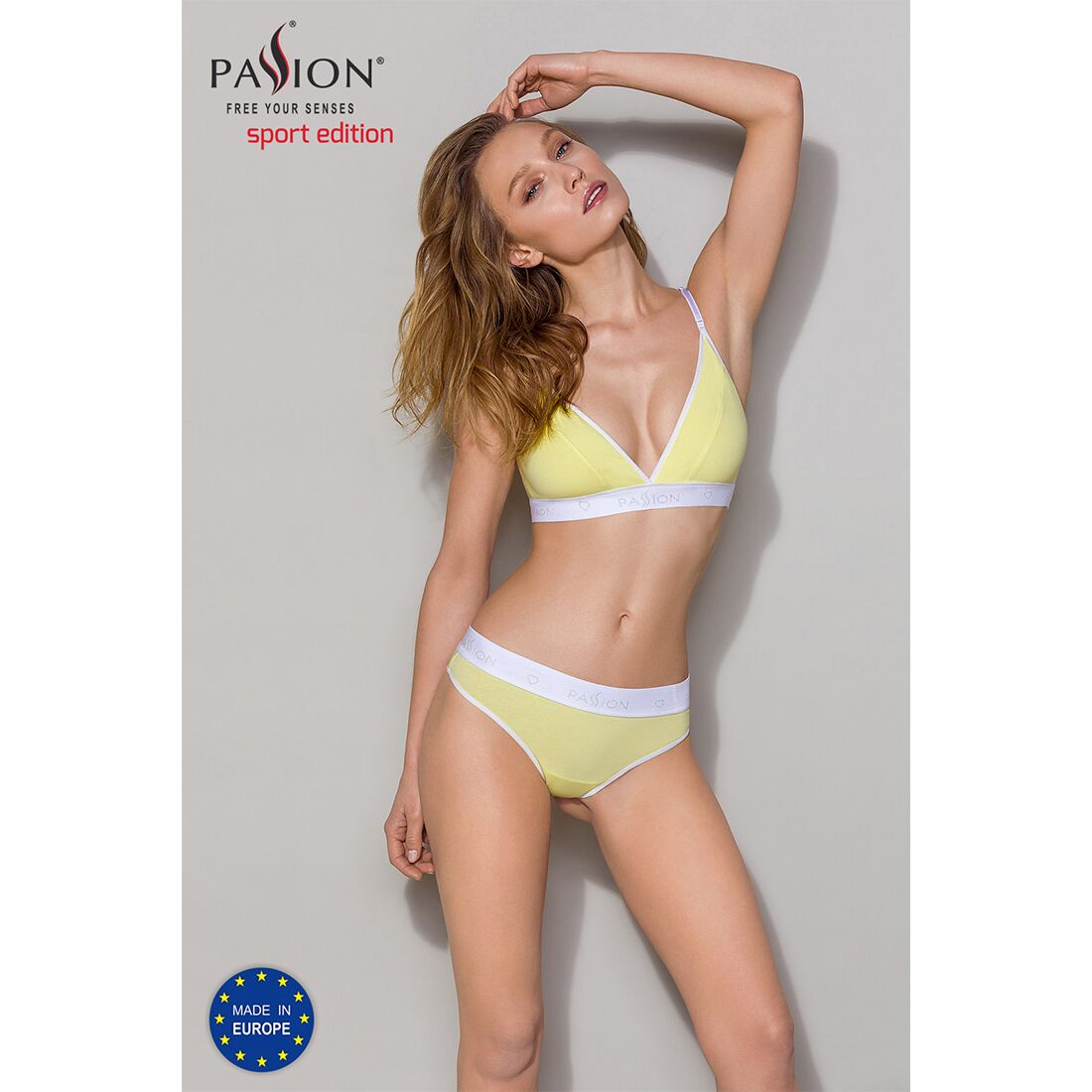 Спортивні трусики-стрінги Passion PS007 PANTIES M, yellow - Зображення 3