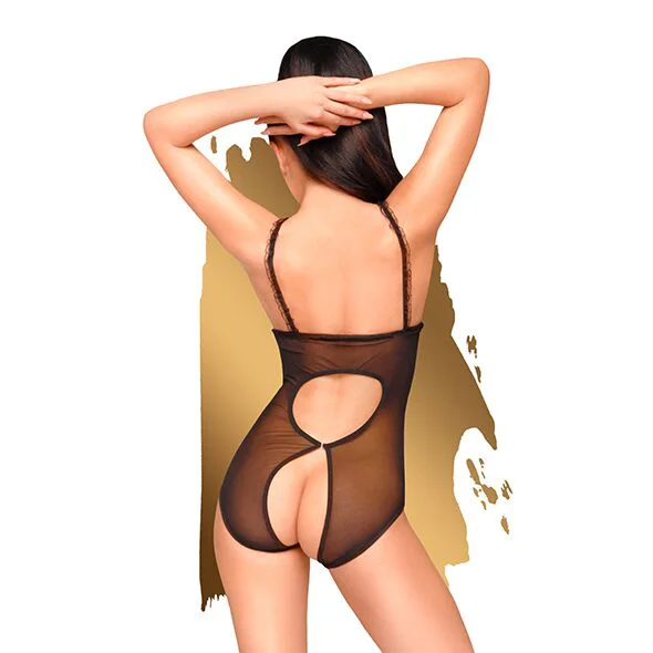 Боді з відкритими грудями та спиною Penthouse - Turned On Black M/L - Зображення 2