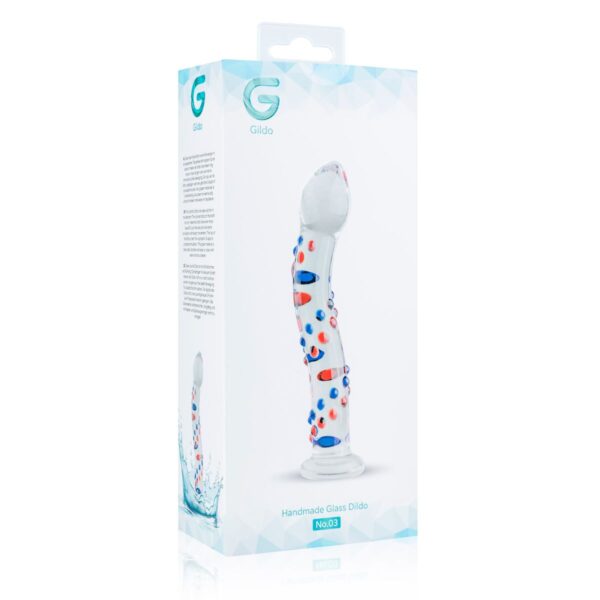 Скляний дилдо з вигинами і малюнком Gildo Glass Dildo No. 3 - Зображення 6