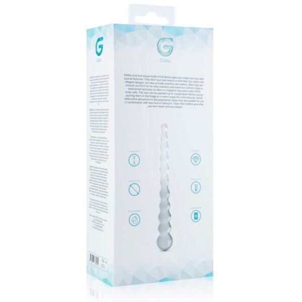Скляний дилдо у вигляді намистин Gildo Glass Dildo No. 20 - Зображення 6