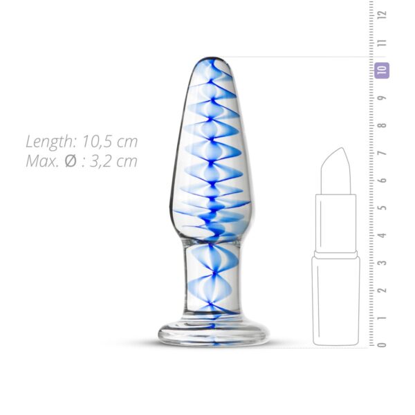 Скляна анальна пробка з внутрішньою спіраллю Gildo Glass Buttplug No. 23 - Зображення 3