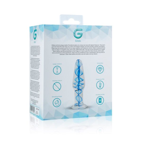 Скляна анальна пробка з внутрішньою спіраллю Gildo Glass Buttplug No. 23 - Зображення 5