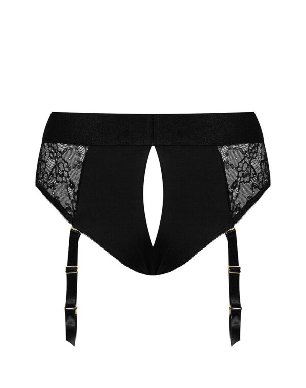 Мереживні трусики для страпона з підв’язками для панчіх Strap-On-Me DIVA HARNESS - L - Зображення 4