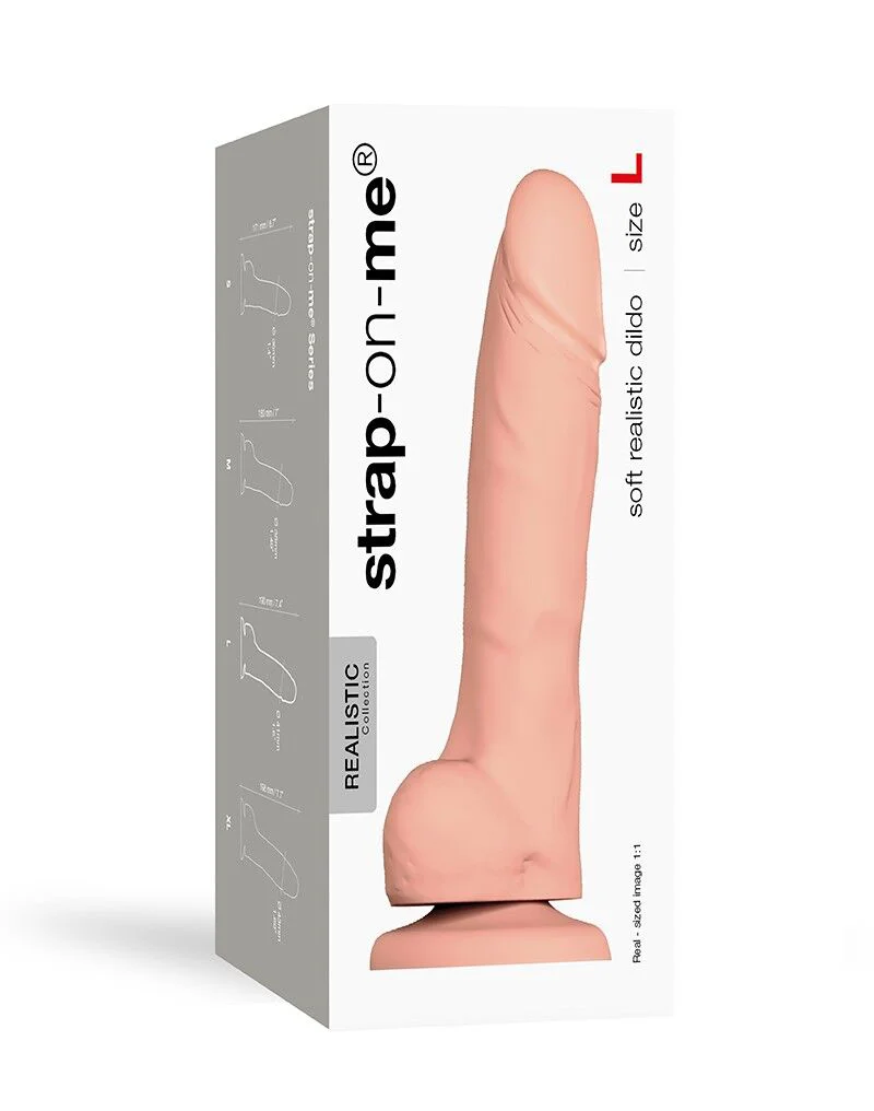 Реалістичний фалоімітатор Strap-On-Me SOFT REALISTIC DILDO Vanilla - Size L - Зображення 3