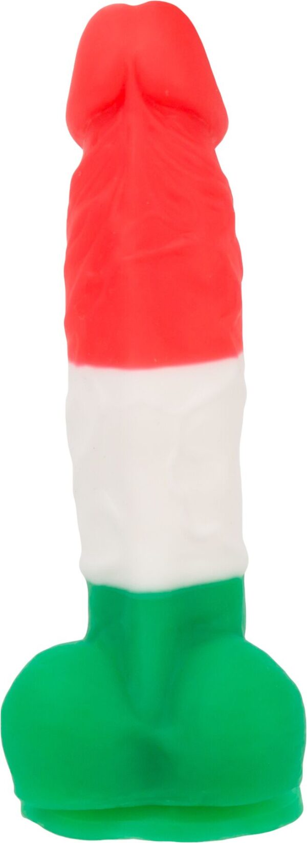 Кольоровий фалоімітатор ADDICTION - LEONARDO - 7 "- 3 COLOURS, 17,8 см, силікон, вібропуля в подарун - Зображення 2