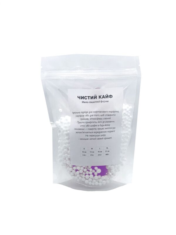 Крафтове мило-член із присоскою Чистий Кайф Violet size S натуральне - Зображення 4