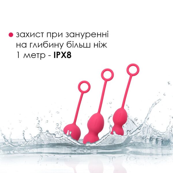 Набір вагінальних кульок зі зміщеним центром ваги Svakom Nova Plum Red - Зображення 4