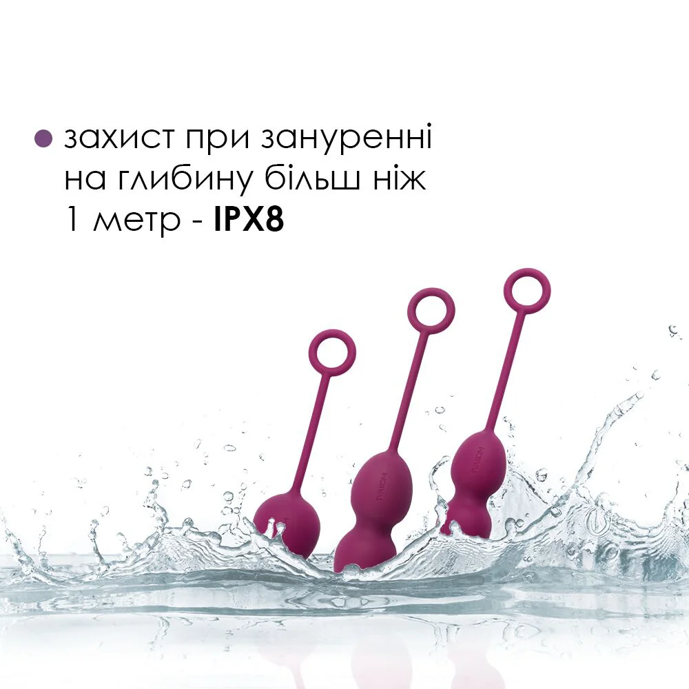 Набір вагінальних кульок зі зміщеним центром ваги Svakom Nova Violet - Зображення 4