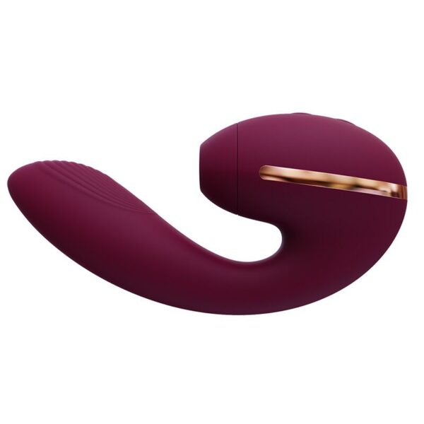 Вакуумний вібратор KISTOY Tina Mini Violet, вагінально-кліторальний - Зображення 2