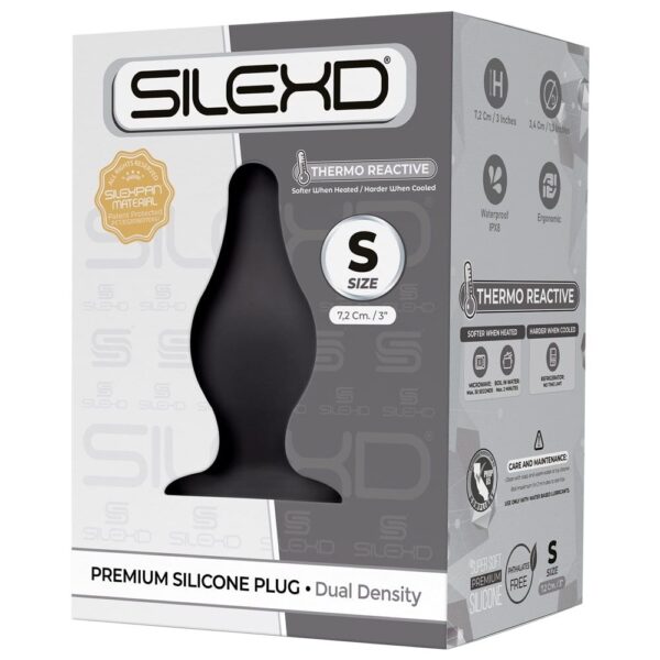 Анальна пробка SilexD (Model 2 size S) двошарова, силікон+Silexpan, діаметр 3,4 см - Зображення 2