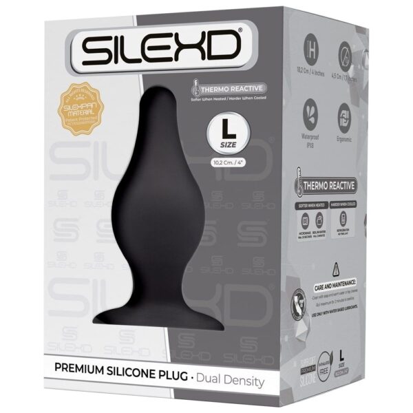 Анальна пробка SilexD (Model 2 size L) двошаровий, силікон+Silexpan, діаметр 4,5 см - Зображення 2