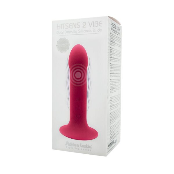Двошаровий ділдо з вібрацією Adrien Lastic Hitsens 2 Pink, відмінно для страпона, макс діаметр 4 см, - Зображення 6