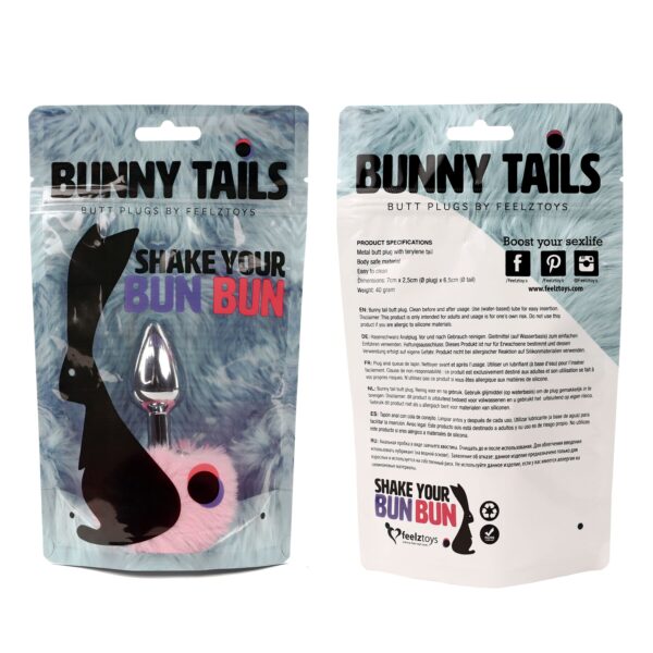 Анальна пробка FeelzToys - Bunny Tails Butt Plug Pink - Зображення 3