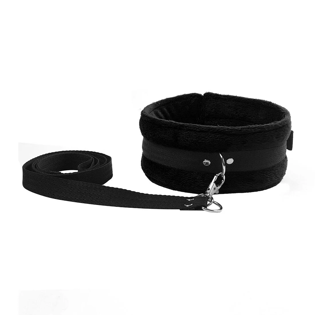 Набір нашийник з повідцем та маска Art of Sex – Soft Touch Light, чорний - Зображення 3