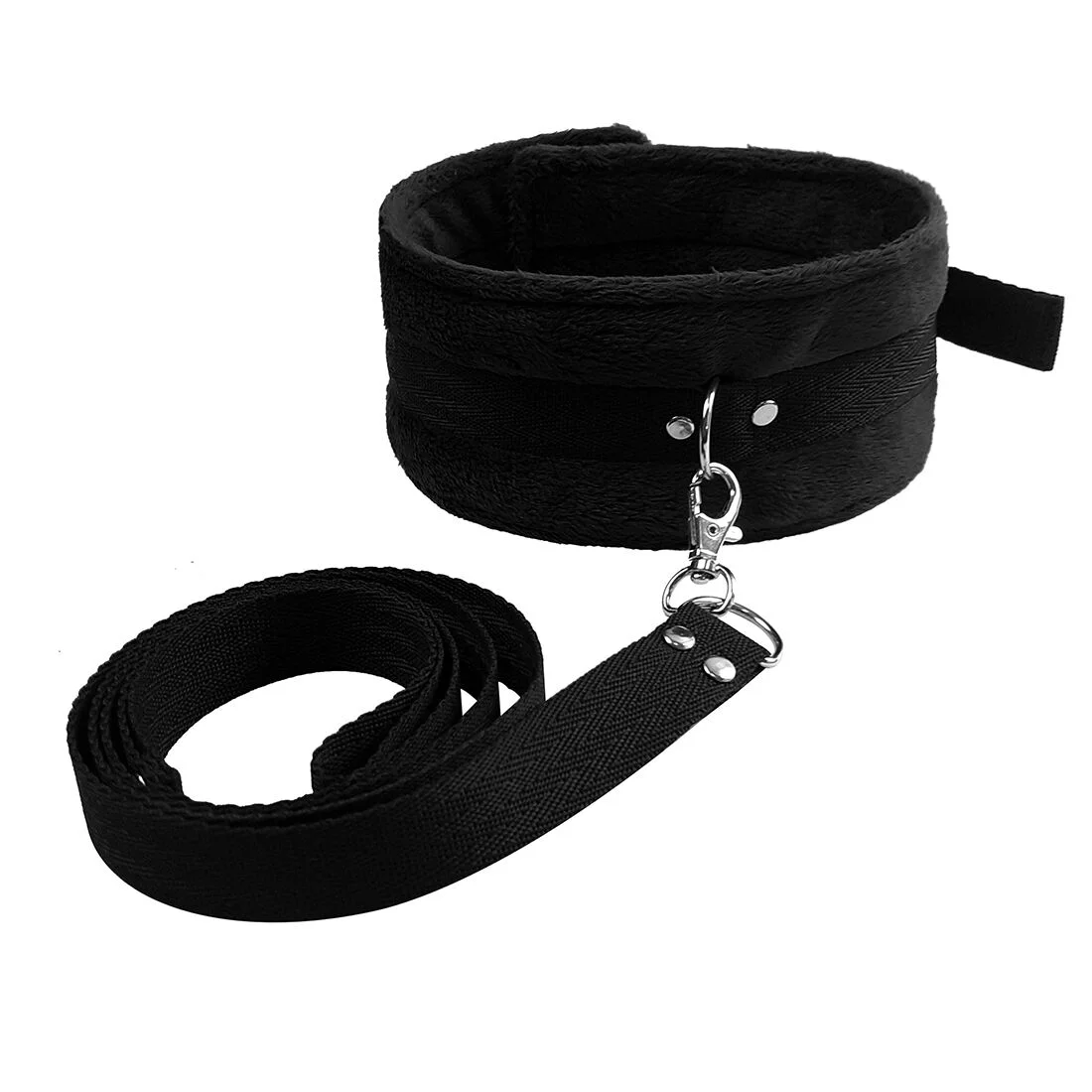 Набір нашийник з повідцем та маска Art of Sex – Soft Touch Light, чорний - Зображення 4