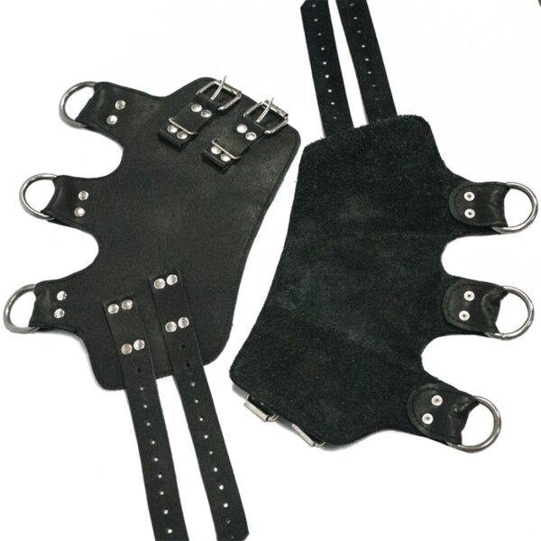 Поножі-манжети для підвісу за ноги Art of Sex – Leg Cuffs For Suspension, чорні, натуральна шкіра - Зображення 3