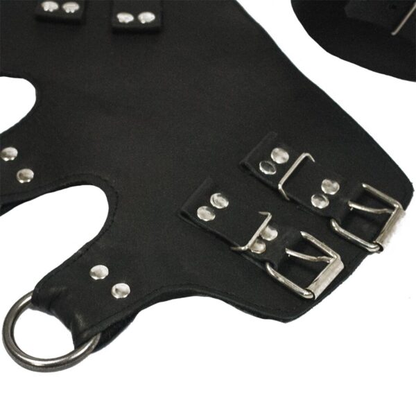 Поножі-манжети для підвісу за ноги Art of Sex – Leg Cuffs For Suspension, чорні, натуральна шкіра - Зображення 4
