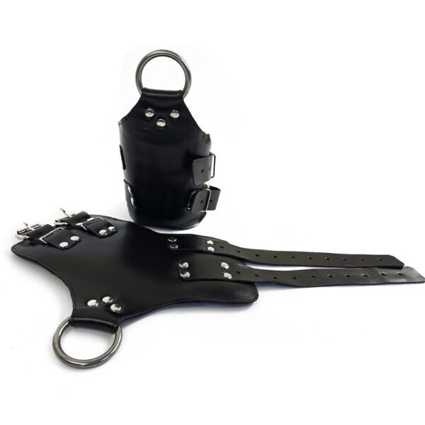 Манжети для підвісу за руки Art of Sex – Kinky Hand Cuffs For Suspension, чорні, натуральна шкіра - Зображення 2