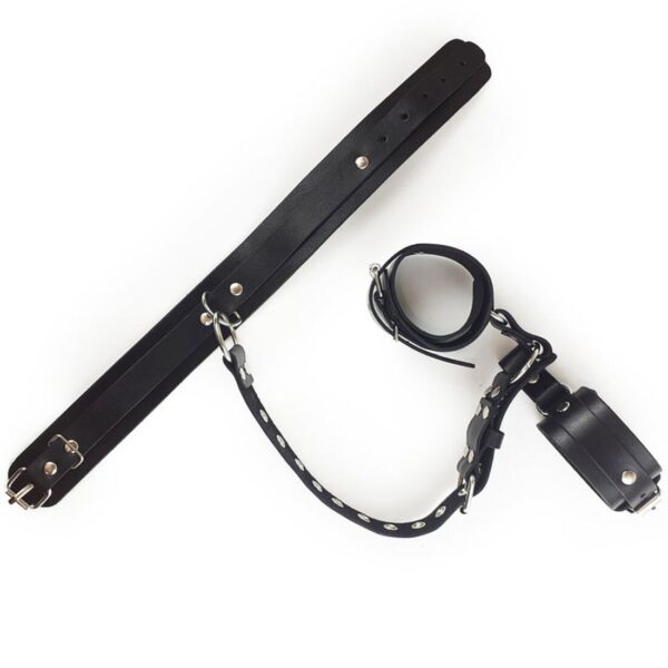 Фіксатори для шиї та рук Art of Sex - Bondage Set з натуральної шкіри, колір чорний - Зображення 7