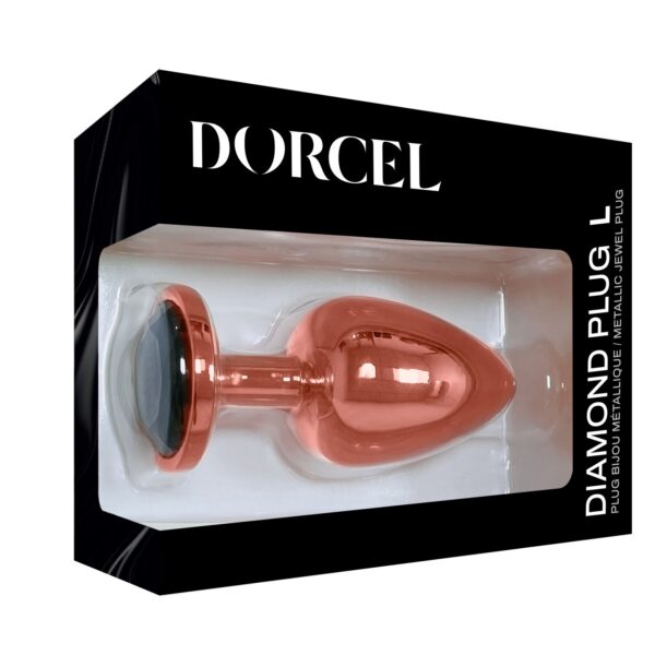 Металева анальна пробка із прикрасою у вигляді кристалу Dorcel - Diamond Plug L - Зображення 5