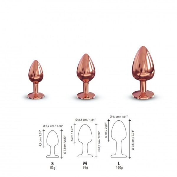 Металева анальна пробка із прикрасою у вигляді кристалу Dorcel - Diamond Plug L - Зображення 6