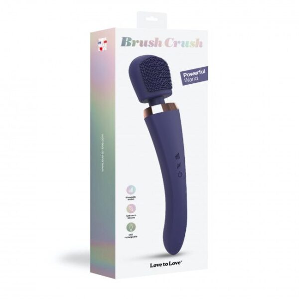Вібромасажер із силіконовою щіточкою Love to Love Brush Crush - Midnight Indigo - Зображення 6