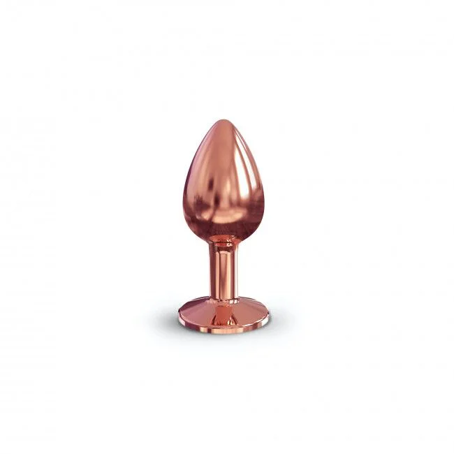 Металева анальна пробка із прикрасою у вигляді кристалу Dorcel - Diamond Plug Rose Gold S - Зображення 2