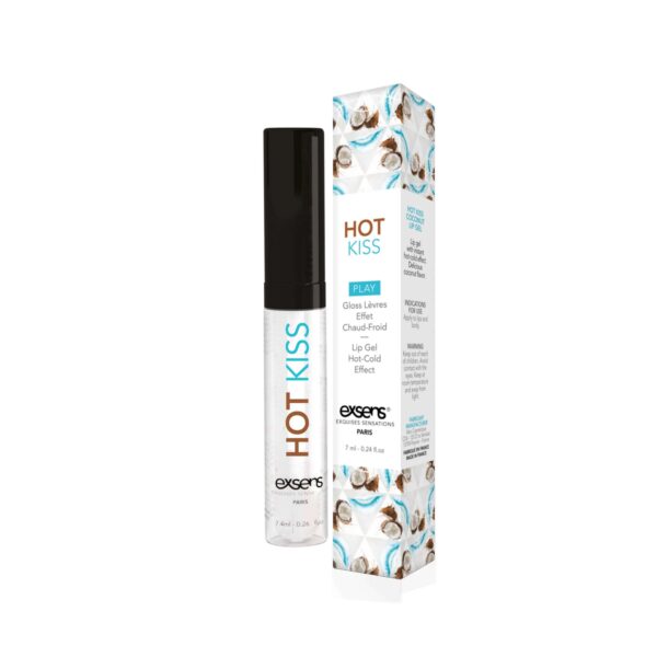 Стимулювальний блиск для губ EXSENS Coconut Hot Kiss 7 мл, зігріває та охолоджує - Зображення 4