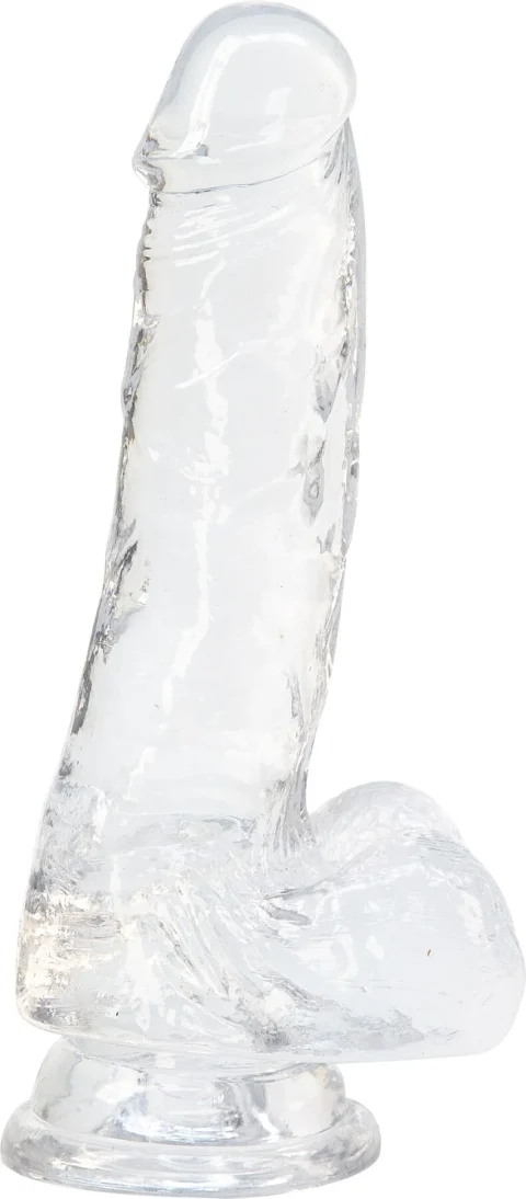 Прозорий фалоімітатор ADDICTION з віброкулею, 7 дюймів, TPE