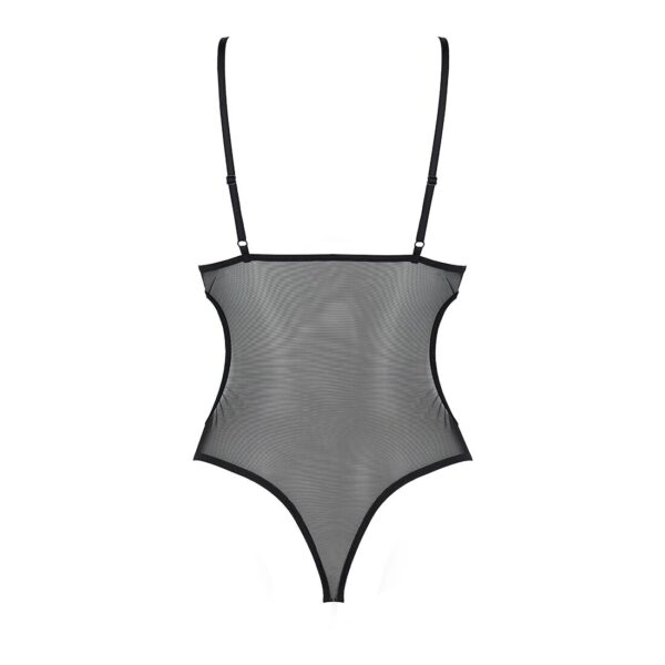 Боді з ажурним ліфом Passion CHRISTA BODY S/M, black - Зображення 4
