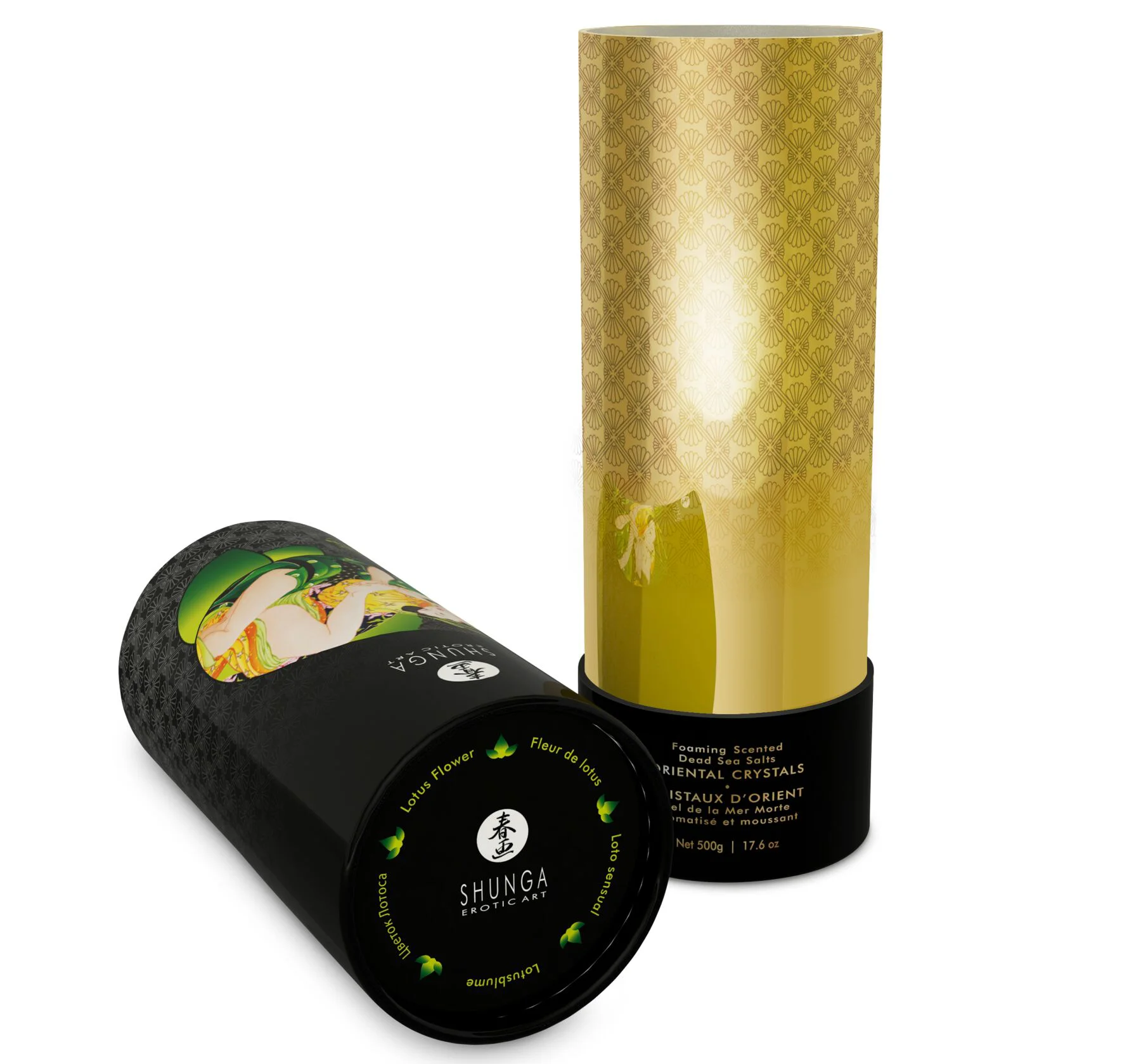 Сіль для ванни Shunga Oriental Crystals Bath Salts ORGANIC – Lotus Flower (500 г) сіль Мертвого моря - Зображення 2