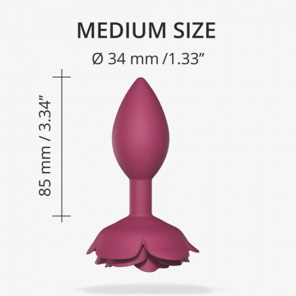 Силіконова анальна пробка Love To Love OPEN ROSES M SIZE - PLUM STAR - Зображення 3