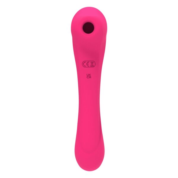 Вібратор та вакуумний кліторальний стимулятор 2-в-1 Alive Quiver Magenta Pink оновлена ​​модель - Зображення 2