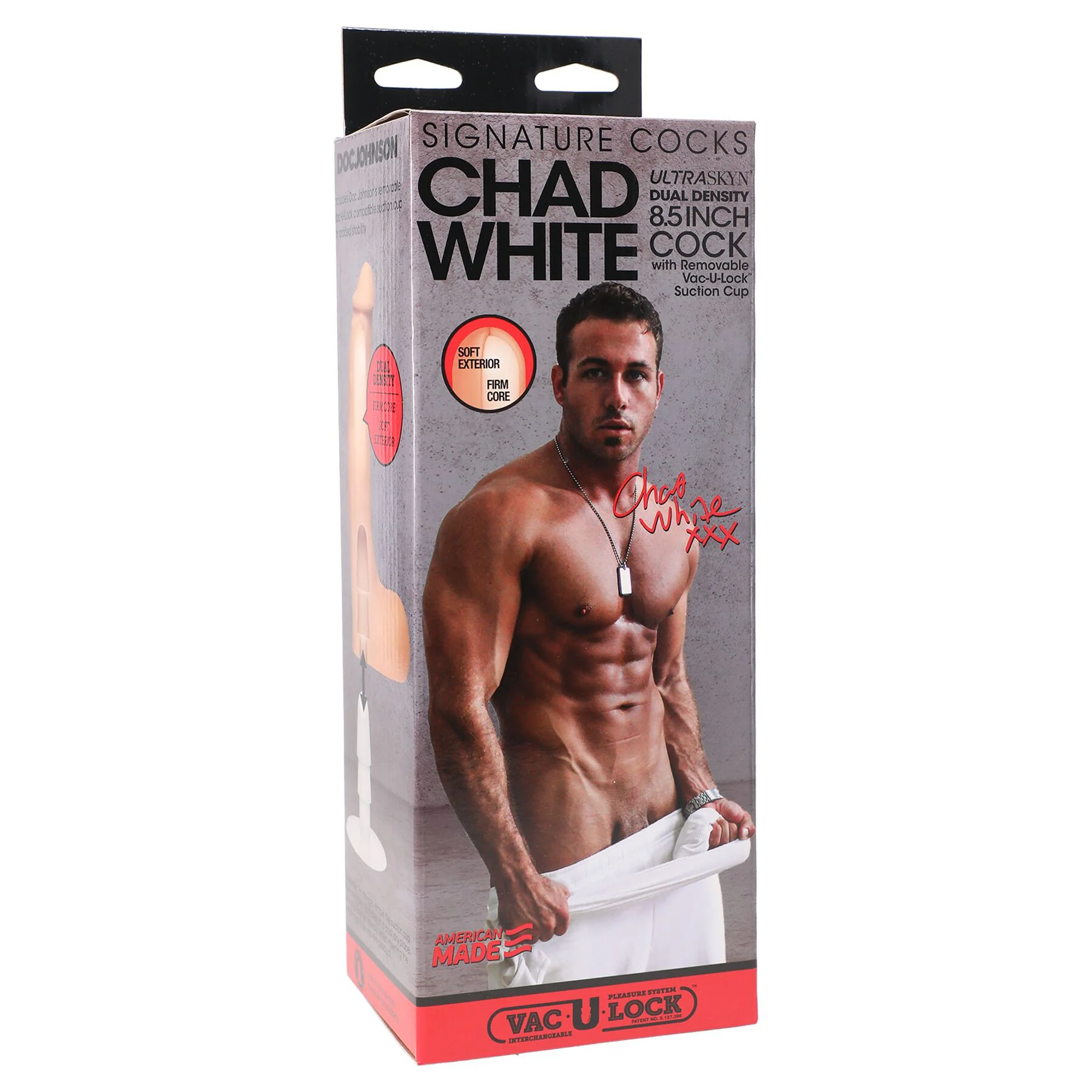 Фалоімітатор Doc Johnson Signature Cocks – Chad White 8,5 inch UltraSkin - Зображення 5
