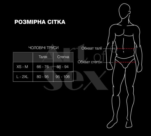 Чоловічі труси XS-2XL із силіконовою анальною пробкою Art of Sex - Joni plug panties size S Red - Зображення 4