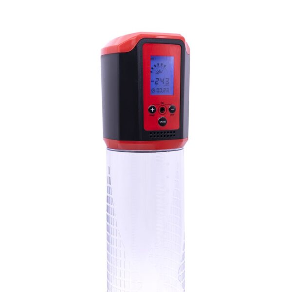 Автоматична вакуумна помпа Men Powerup Passion Pump Red, LED-табло, перезаряджувана, 8 режимів - Зображення 4