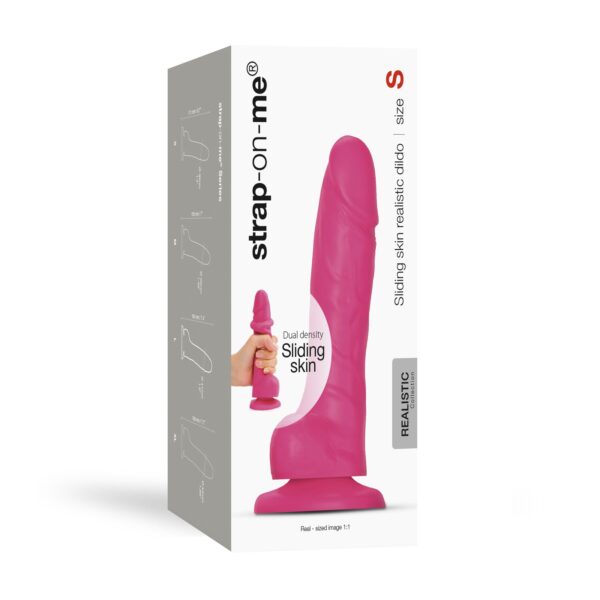Реалістичний фалоімітатор Strap-On-Me Sliding Skin Realistic Dildo Fuchsia S, ефект рухливої шкіри - Зображення 7