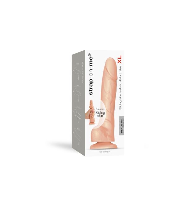 Реалістичний фалоімітатор Strap-On-Me Sliding Skin Realistic Dildo Vanille XL, ефект рухливої шкіри - Зображення 8