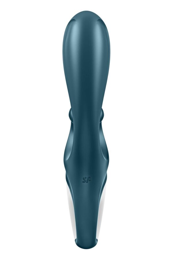 Смарт вібратор-кролик Satisfyer Hug Me Bluegrey, 2 мотори, діаметр 4,2см, широка кліторальна частина - Зображення 6