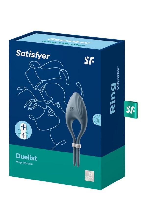 Ерекційне віброкільце-ласо Satisfyer Duelist Dark Blue, 10 режимів, потужний мотор - Зображення 6