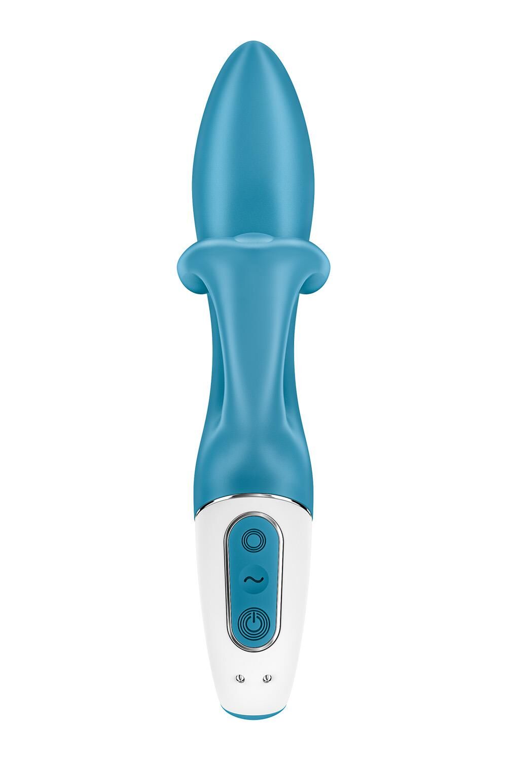 Вібратор-кролик із потрійним відростком Satisfyer Embrace me Turquoise, 2 мотори, діаметр 3,6 см - Зображення 5