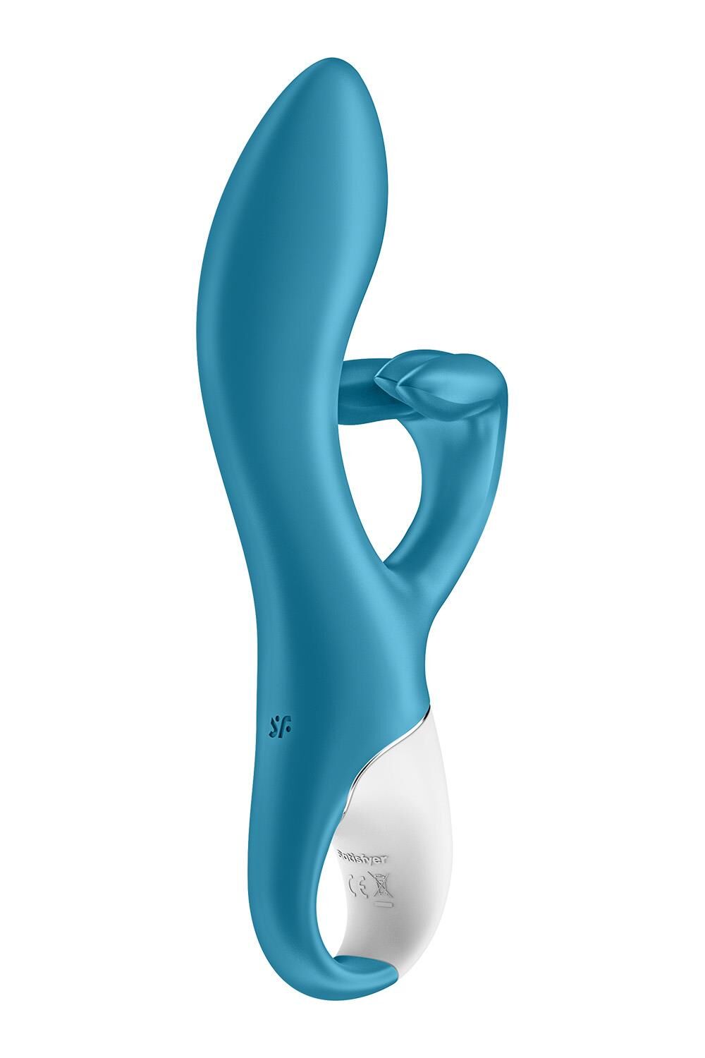 Вібратор-кролик із потрійним відростком Satisfyer Embrace me Turquoise, 2 мотори, діаметр 3,6 см - Зображення 4