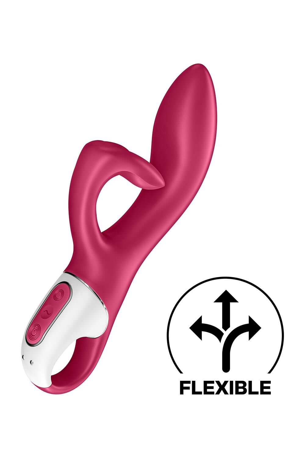 Вібратор-кролик із потрійним відростком Satisfyer Embrace me Berry, 2 мотори, діаметр 3,6 см - Зображення 3