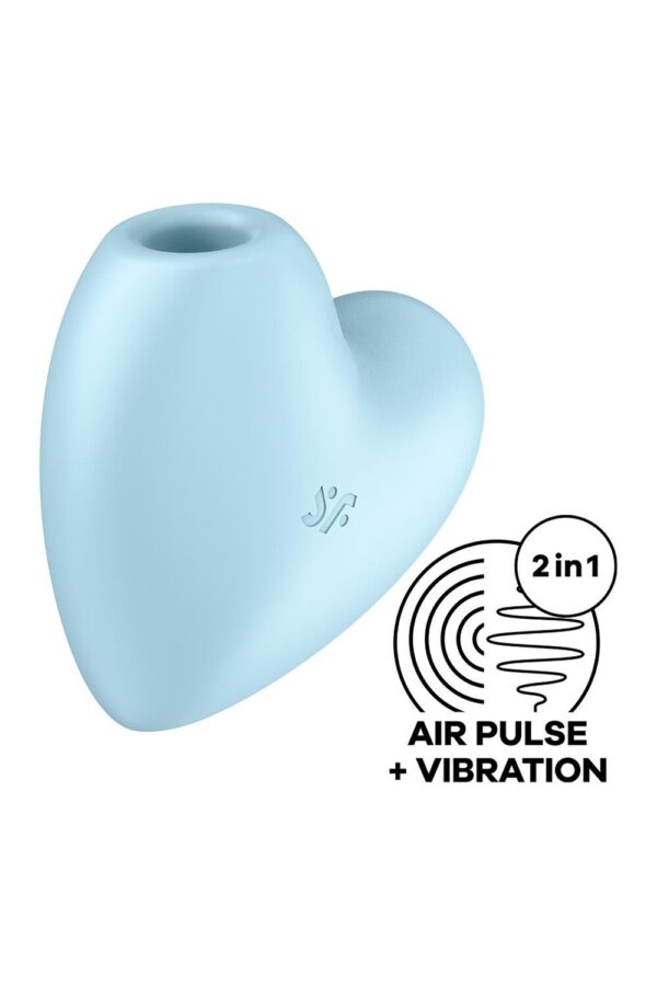Вакуумний стимулятор-серце з вібрацією Satisfyer Cutie Heart Blue - Зображення 2