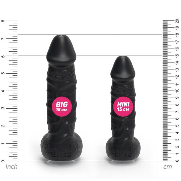 Крафтове мило-член із присоскою Pure Bliss BIG Black, натуральне - Зображення 5
