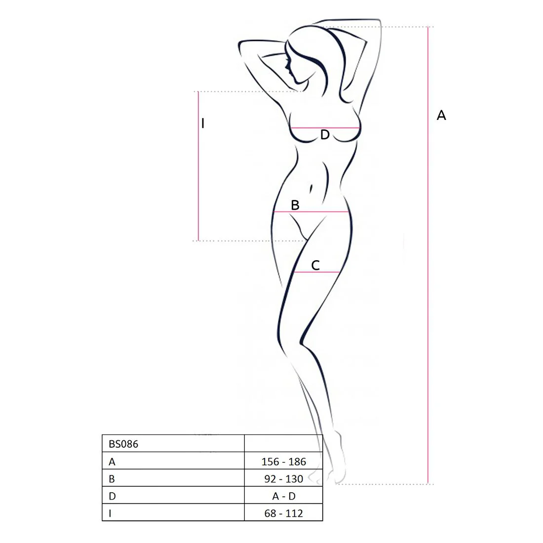 Бодістокінг з доступом Passion BS086 red, вертикальна сітка, виріз на спинці - Зображення 3