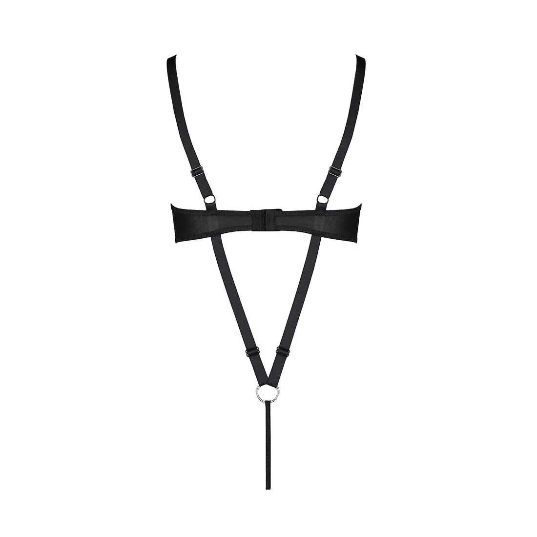 Боді з екошкіри Passion CELINE BODY S/M, чорний, відкритий - Зображення 6