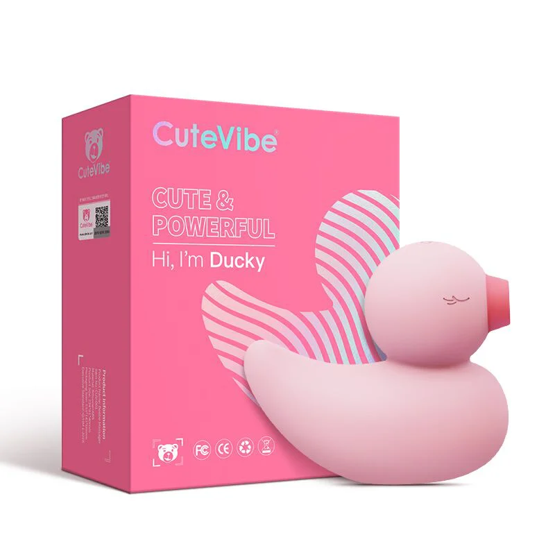 Вакуумний вібратор-качечка CuteVibe Ducky Pink - Зображення 4