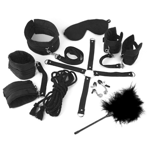 BDSM-набір Art of Sex – Soft Touch BDSM Set, чорний, 9 предметів - Зображення 4